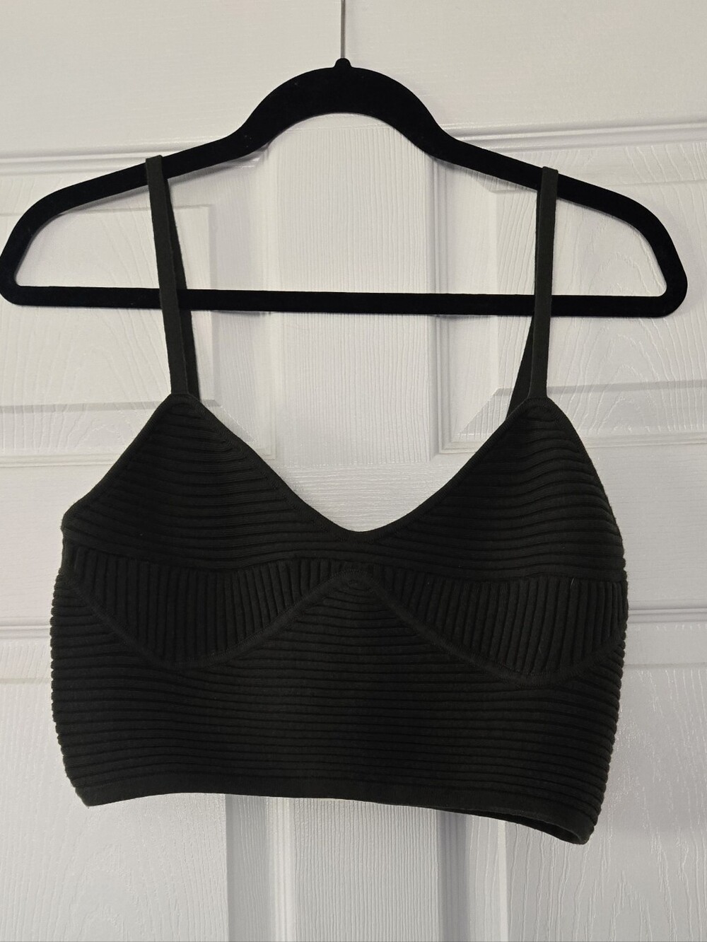 Aerie Olive Ribbed V-Neck Tank